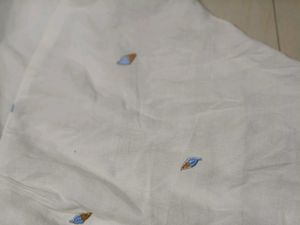 Vera moda Cream Embroidered Button-Up Shirt