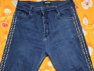 Trendy Side Stripe Denim Jeans