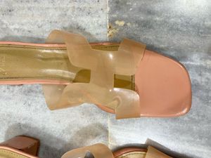 Stylish Pink &amp; Transparent Block Heels