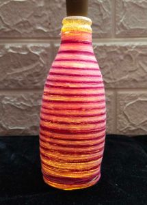 Handmade Threaded Bottle Lamp 🛋️