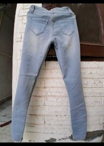 Light Blue Cut-Out Jeans