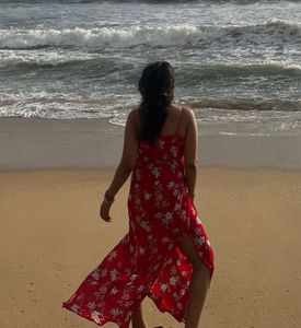 Red Floral Maxi Dress