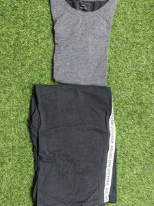 Grey Athleisure Set - Top &amp; Joggers