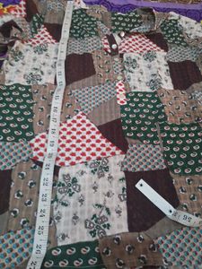 Vintage Patchwork Print Tunic Top