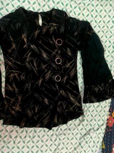 Bronze Golden Mesmerizing Patterned Top