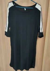 🖤Teamspirit Sporty Black Raglan T-Shirt Dress