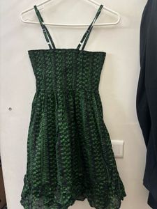Dark Green Smock Dress