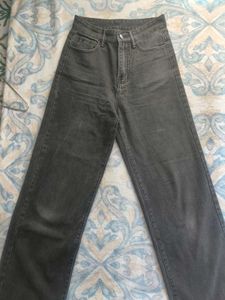 Grey Wide Leg Jeans