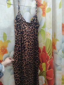 Leopard Print Maxi Slip Dress