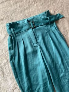 high waisted trapered trouser