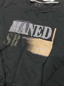 Graphic Print Black Sweatshirt
