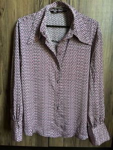 Zara satin button down shirt