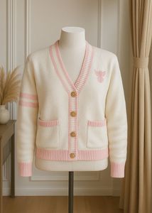 Preppy Cardigan with Pink Trim🌸🦋