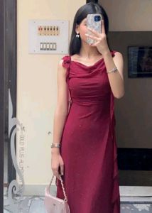 SAVANA cherry red bodycon dress