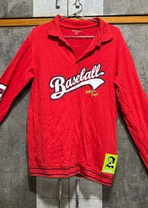 Red Baseball Long Sleeve Shirt
