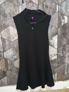 Sleek Black Sleeveless Mini Dress