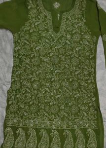 Elegant Green Chikankari Kurta