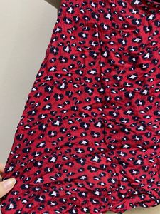 Red Leopard Print Sleeveless Top