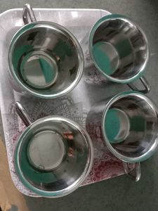 Set of 4 Stainless Steel Cups