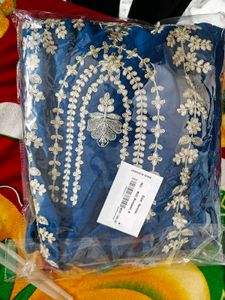 Elegant Blue Embroidered Kurta Set