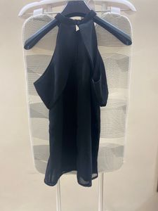 Elegant Black Halter Neck Top
