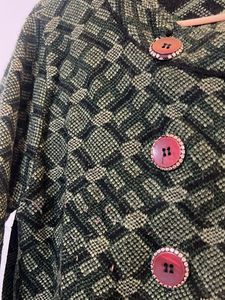 Patterned Button-Up Coat