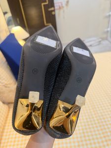 Sparkling Black Toe Heels check details