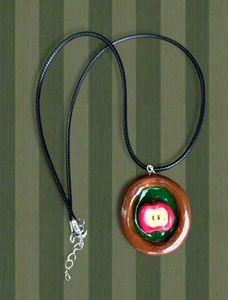 Framed Apple Pendant Necklace