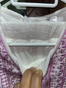 kids Garara Set with Pink Embroidery