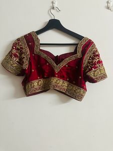 Zardosi Maroon Handwork Blouse
