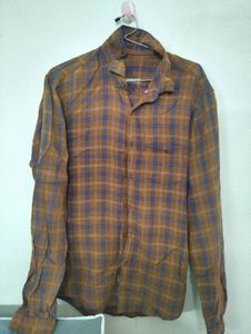 Brown Plaid Casual Shirt