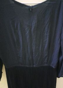 SHEIN Surplice Neck Layered Fringe Dress.