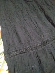 Black Tiered Maxi Skirt
