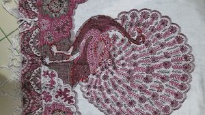 White  And Purpul Stole With Stone