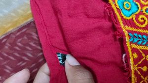Embroidered Red Ethnic Blouse