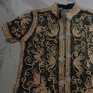 Embroidered Ethnic Kurta Jacket