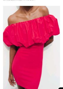ZARA Off-Shoulder Ruffled Dress