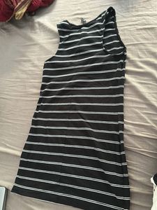 Striped Sleeveless Mini Dress