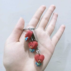 Cute Red Heart Keychain