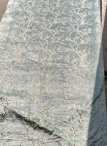 premium velvet leaf design door curtain