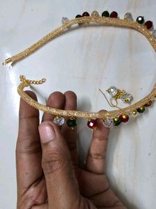 Gold-Tone Necklace and Earring Set
