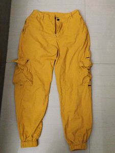 Trendy Mustard Cargo Pants