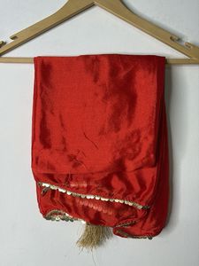 Orange &amp; Red Embroidered Kurta Set