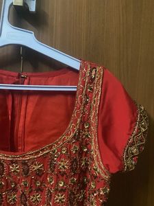 Embellished Red Ethnic Suit Set