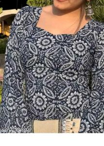 Stylish Printed Bell Sleeve Kurta