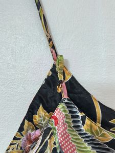 satin Floral Print Cami Slip Dress