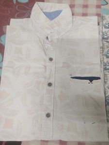 Men's Printed Casual 2half 1full shirt