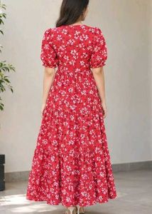 Red Floral Maxi Dress