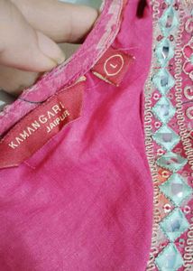 Beautiful Pink Floral Kurti