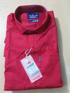 Men's Red JAM Regular Fit Shirt